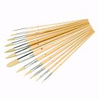 Artists Paint Brush Set Pointed Tipped 12 Piece [4543]