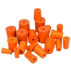 Rubber Stoppers/Rubber Bungs 1 Hole Pk 10 Bottom 13mm [1187]