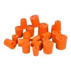 Rubber Stoppers/Rubber Bungs 2 Hole Pk 10 Bottom 13mm [1489]