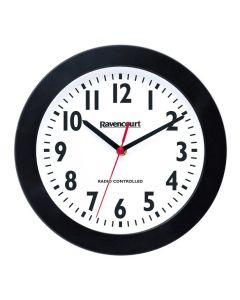 Radio Controlled Clock - Black 30cm/12" [2119]