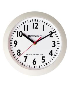 Radio Controlled Clock - White 22cm/8.7" [1526]