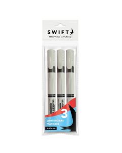 Dry Wipe Markers Black Pack of 3 [45481]