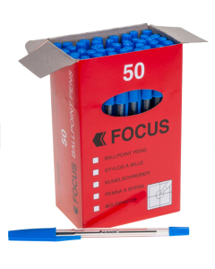 Ball Point Pens Blue Pack of 50 [48494]