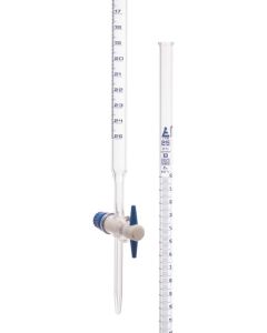 Burette Class-B 10ml x 0.05 PTFE Stopcock & Blue Grads.  [8918]