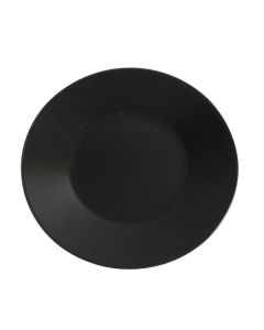 Black Stoneware Wide Rim Plate 30cm [77210]