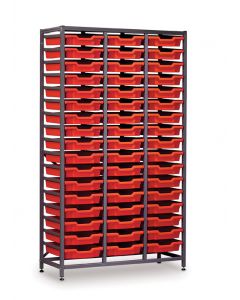 Gratnells 3625F1 Tall Treble Frame with 51 Shallow Trays  [1540]