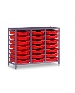 Gratnells 3325Ntl Treble Frame Set with 21 Shallow Trays  [1546]