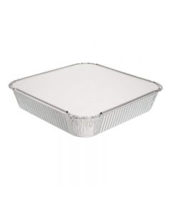 Foil Containers 24 x 24 x 3.5cm 2 Packs of 125 [97885]