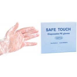 safe touch disposable pe gloves