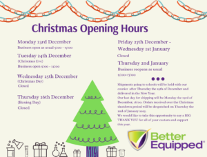 Christmas Opening Hours